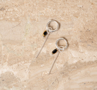 Hoops Chain Noir Silver - Things I Like Things I Love