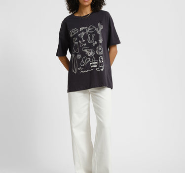 Ida O - Neck Aloha T-Shirt Black - Things I Like Things I Love