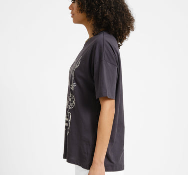 Ida O - Neck Aloha T-Shirt Black - Things I Like Things I Love