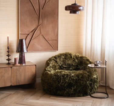 Inflatable Pouf Snuzzle Furry Green - Things I Like Things I Love