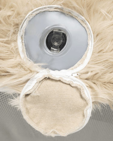 Inflatable Pouf Snuzzle Furry Taupe - Things I Like Things I Love