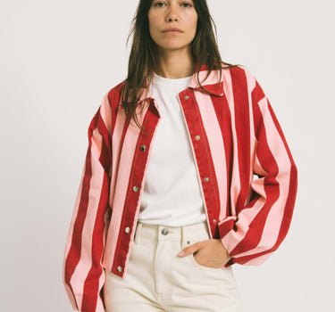 Jacket Lara Striped Pink - Things I Like Things I Love
