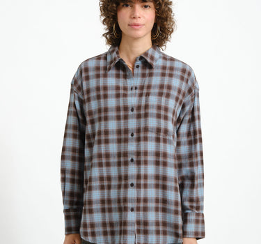 Jamie Check Flannel Shirt Skyway/Peacoat - Things I Like Things I Love