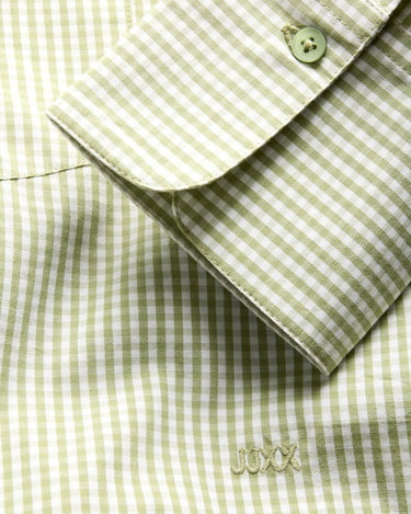 Jamie Poplin String Shirt Fern/White - Things I Like Things I Love