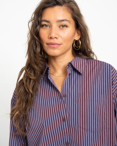 Jamie Relaxed Poplin Shirt Blauw Orchid - Things I Like Things I Love