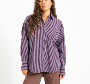 Jamie Relaxed Poplin Shirt Blauw Orchid - Things I Like Things I Love