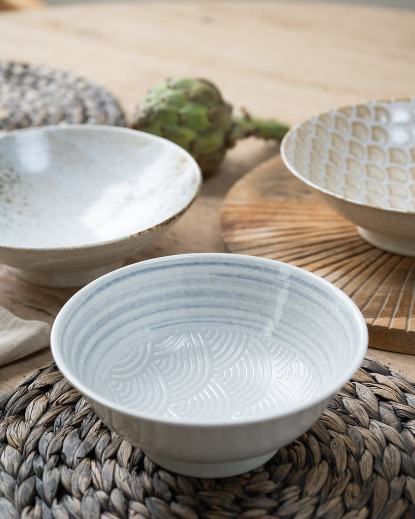 Japanese Ramen Bowl Masamura Seikaiha White - Things I Like Things I Love