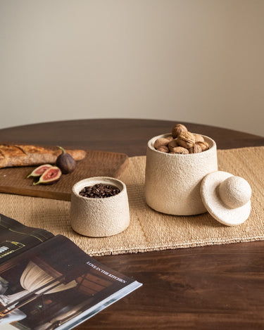 Jar Ceramic Beige - Things I Like Things I Love