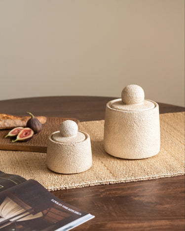 Jar Ceramic Beige - Things I Like Things I Love