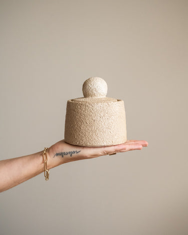 Jar Ceramic Beige - Things I Like Things I Love