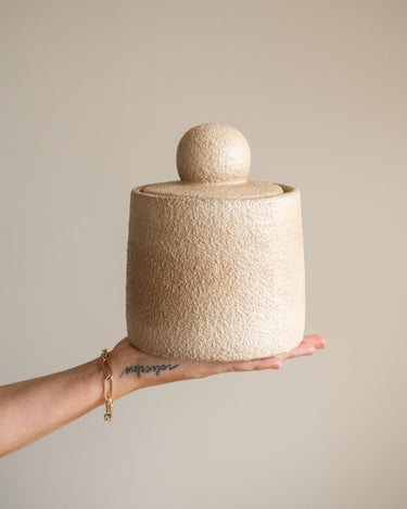Jar Ceramic Beige - Things I Like Things I Love