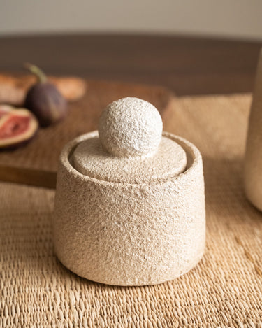 Jar Ceramic Beige - Things I Like Things I Love