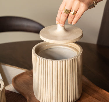 Jar Zilt Ceramic Beige - Things I Like Things I Love