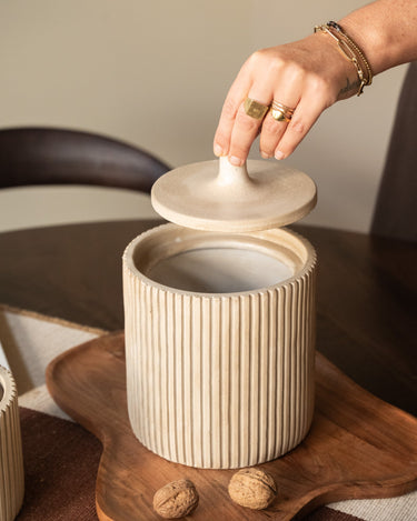 Jar Zilt Ceramic Beige - Things I Like Things I Love