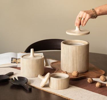 Jar Zilt Ceramic Beige - Things I Like Things I Love