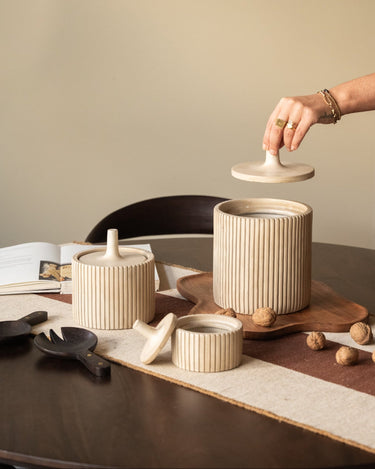 Jar Zilt Ceramic Beige - Things I Like Things I Love