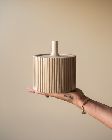 Jar Zilt Ceramic Beige - Things I Like Things I Love