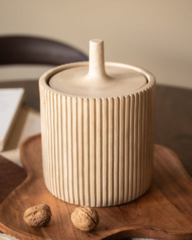 Jar Zilt Ceramic Beige - Things I Like Things I Love