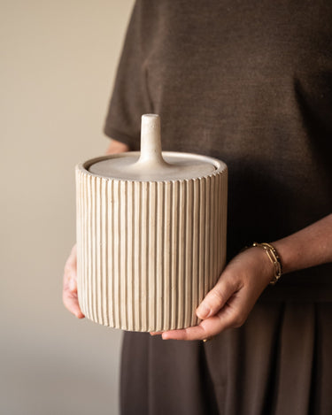 Jar Zilt Ceramic Beige - Things I Like Things I Love
