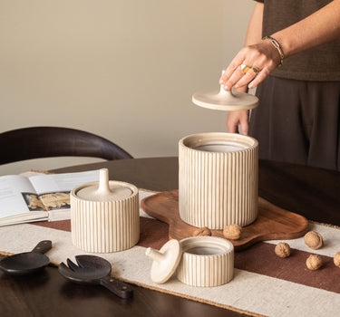 Jar Zilt Ceramic Beige - Things I Like Things I Love