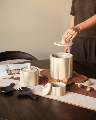 Jar Zilt Ceramic Beige - Things I Like Things I Love