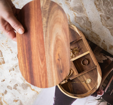 Jewelry Box Acacia Wood - Things I Like Things I Love