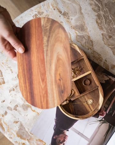 Jewelry Box Acacia Wood - Things I Like Things I Love