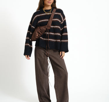 Joe Crew Neck Knit Night Sky//Multi stripes - Things I Like Things I Love