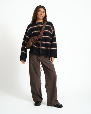 Joe Crew Neck Knit Night Sky//Multi stripes - Things I Like Things I Love