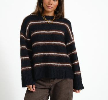Joe Crew Neck Knit Night Sky//Multi stripes - Things I Like Things I Love