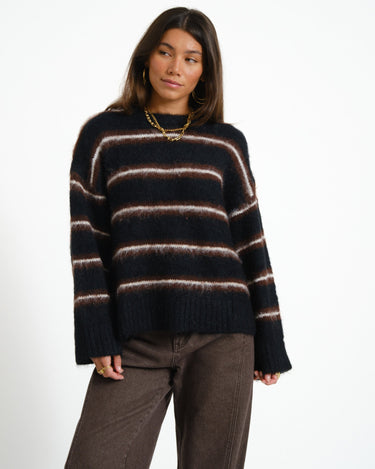 Joe Crew Neck Knit Night Sky//Multi stripes - Things I Like Things I Love