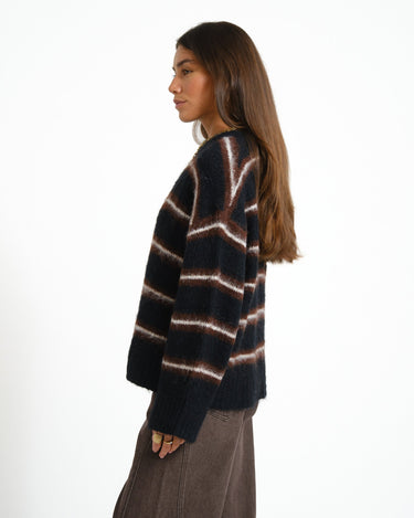 Joe Crew Neck Knit Night Sky//Multi stripes - Things I Like Things I Love