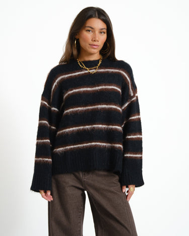 Joe Crew Neck Knit Night Sky//Multi stripes - Things I Like Things I Love