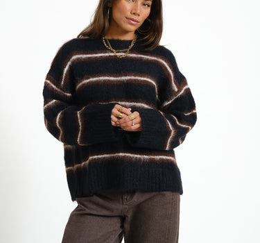 Joe Crew Neck Knit Night Sky//Multi stripes - Things I Like Things I Love