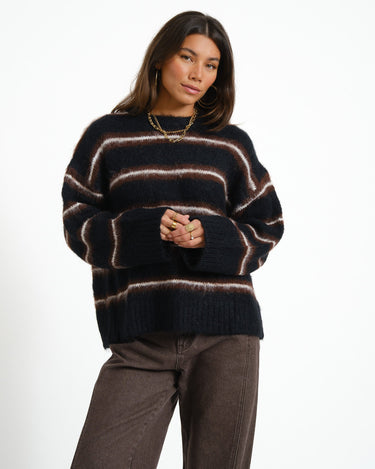 Joe Crew Neck Knit Night Sky//Multi stripes - Things I Like Things I Love