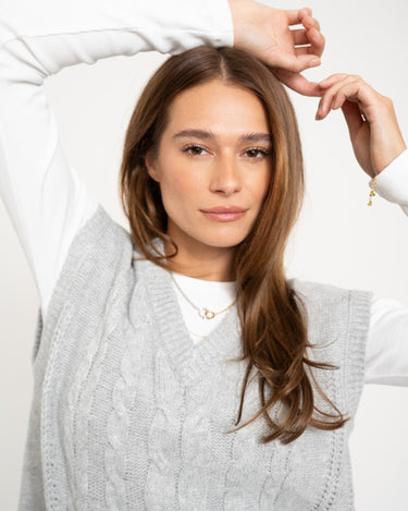 Josie Vest Knit Grey Melange - Things I Like Things I Love