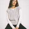 Josie Vest Knit Grey Melange - Things I Like Things I Love