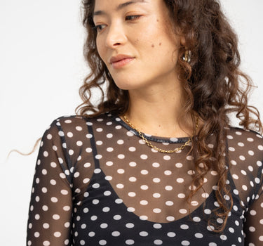 Judith Mesh Top Polka Dot - Things I Like Things I Love