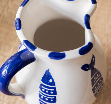 Jug Fish Ceramic Blue - Things I Like Things I Love