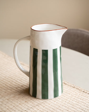 Jug Mykonos Green Stripe - Things I Like Things I Love