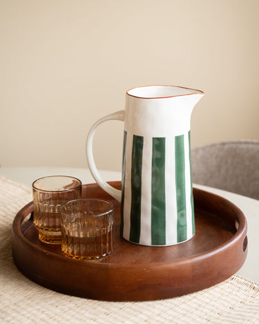 Jug Mykonos Green Stripe - Things I Like Things I Love