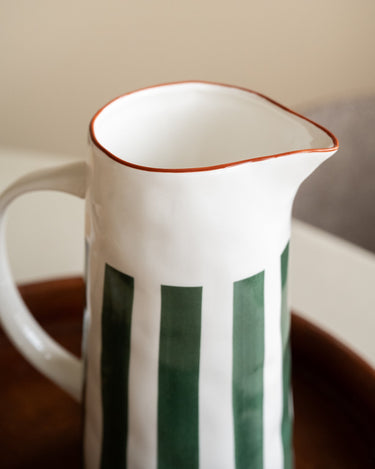 Jug Mykonos Green Stripe - Things I Like Things I Love