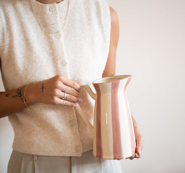 Jug Pink Stripe - Things I Like Things I Love