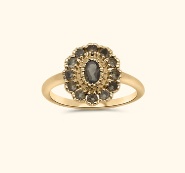 Kae Smoky Flower Ring Gold - Things I Like Things I Love