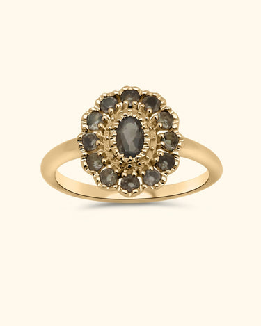 Kae Smoky Flower Ring Gold - Things I Like Things I Love