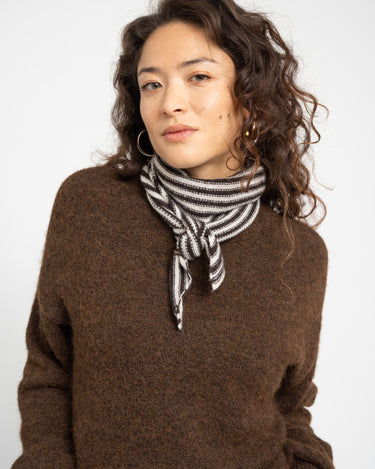 Kaia Stripe Scarf Brown - Things I Like Things I Love