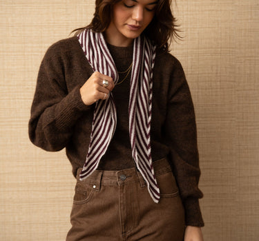 Kaia Stripe Scarf Red - Things I Like Things I Love