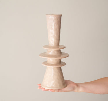 Kandelaar Mika Keramiek Beige - Things I Like Things I Love