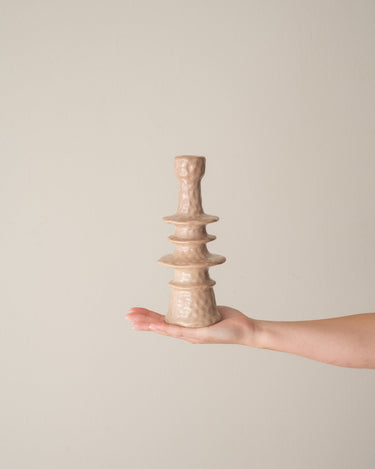 Kandelaar Mika Keramiek Beige - Things I Like Things I Love