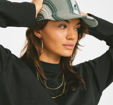 Kangol Nostalgia Stripe Spacecap Green - Things I Like Things I Love